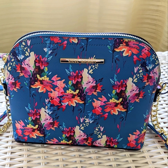 Steve Madden Handbags - Steve Madden Teal BMaggie Print Dome Crossbody Bag
